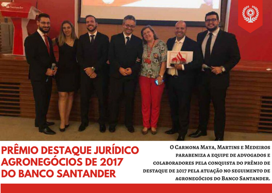 PREMIO Destaque Jurídico Agronegócios de 2017 do Banco Santander 1